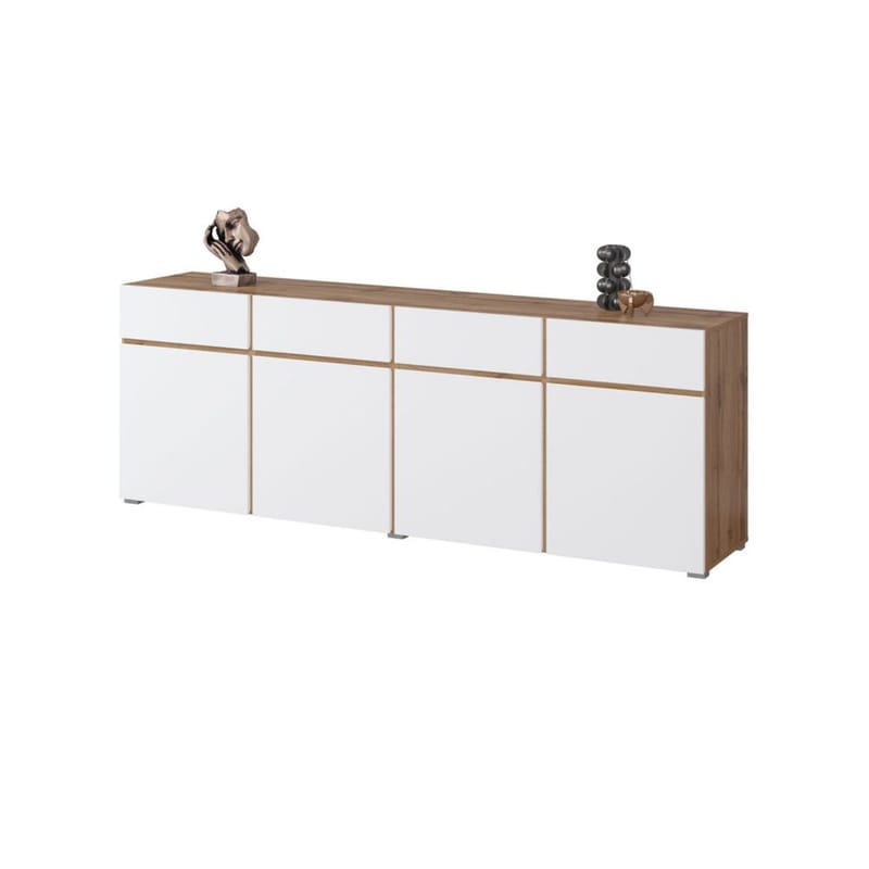 Sideboard Cross 4 dörrar med 4 lådor - Vit - Förvaring - Förvaringsmöbler - Sideboard & skänk