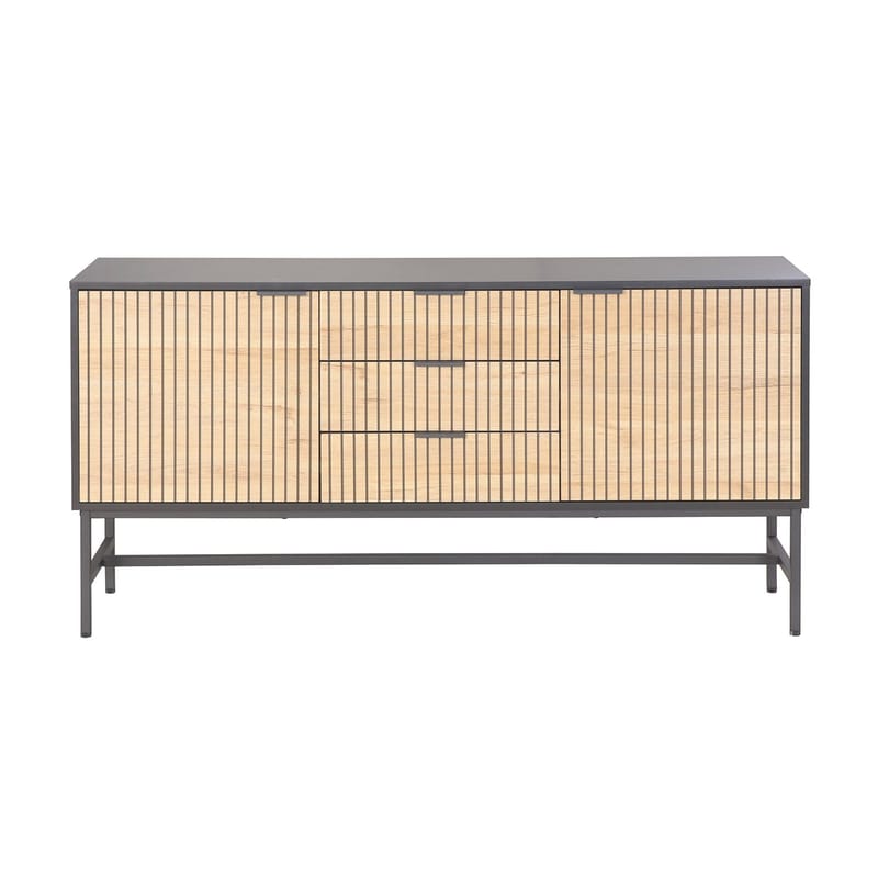 Sideboard Helve Melamin 150x40x75 cm - svart / ljust trä - Förvaring - Förvaringsmöbler - Sideboard & skänk