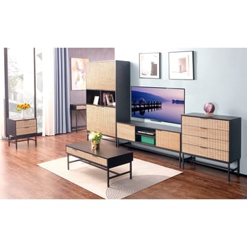 Sideboard Helve Melamin 80x40x89,5 cm - svart / ljust trä - Förvaring - Förvaringsmöbler - Sideboard & skänk