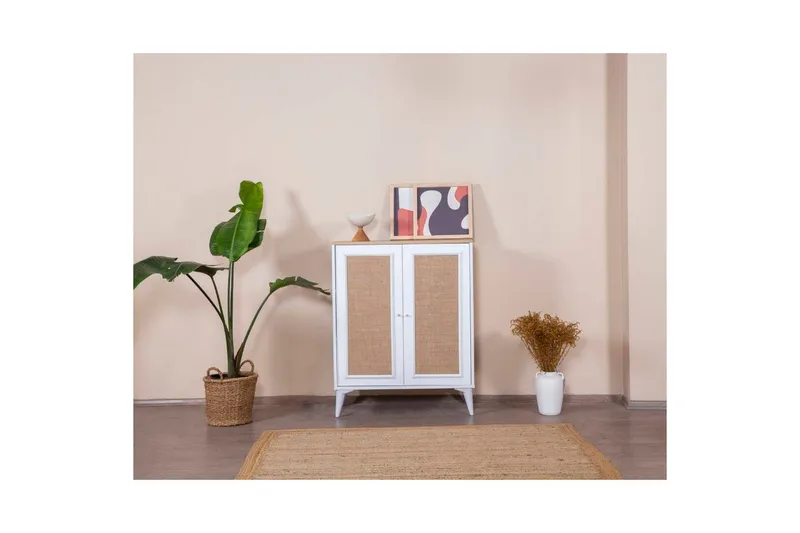 Sideboard Jatinder Vit / Ek - Natur/Vit - Förvaring - Förvaringsmöbler - Sideboard & skänk