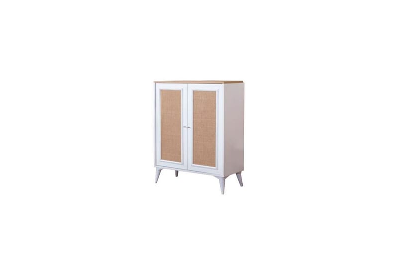 Sideboard Jatinder Vit / Ek - Natur/Vit - Förvaring - Förvaringsmöbler - Sideboard & skänk