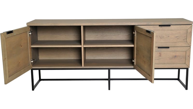 Sideboard Lindor - Oljad grå ekfaner - Förvaring - Förvaringsmöbler - Sideboard & skänk