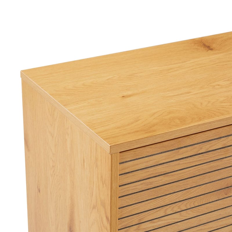 Sideboard Line melamin med ekbark 110x40x74 cm - Brun - Förvaring - Förvaringsmöbler - Sideboard & skänk