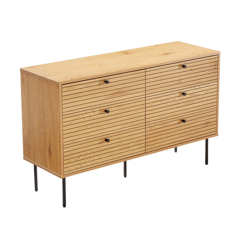 Sideboard Line melamin med ekbark 120x40x75 cm - Brun - Förvaring - Förvaringsmöbler - Byrå