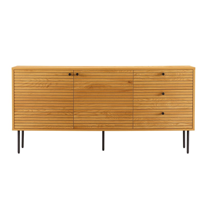 Sideboard Line melamin med ekbark 150x40x74 cm - Brun - Förvaring - Förvaringsmöbler - Sideboard & skänk