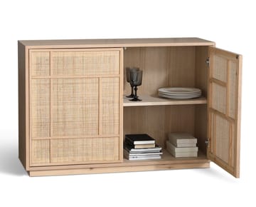 Sideboard med förvaring och rottingdörrar 120 cm bred - Stockholm - Ek - Förvaring - Förvaringsmöbler - Sideboard & skänk