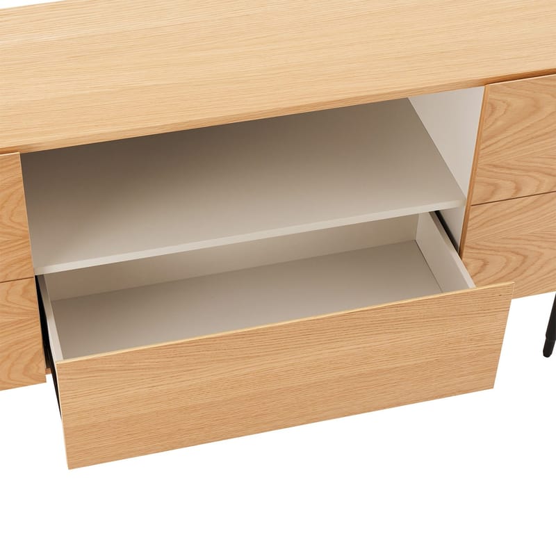 Sideboard Nate ek 180x40x76 cm - Beige - Förvaring - Förvaringsmöbler - Sideboard & skänk