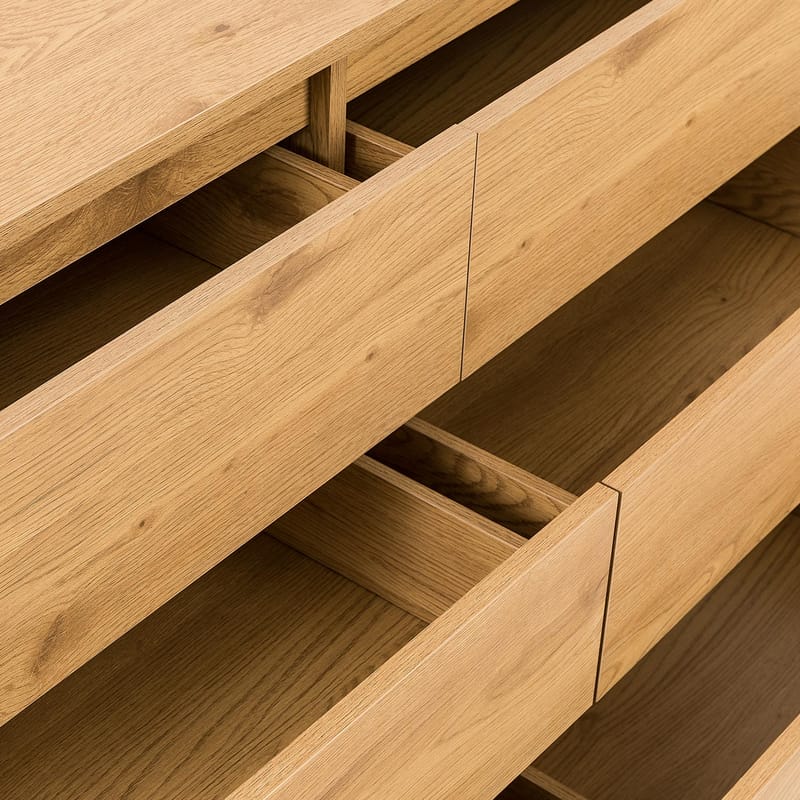 Sideboard Sacha melamin med ekbark 120x40x80 cm - ekbark - Förvaring - Förvaringsmöbler - Sideboard & skänk