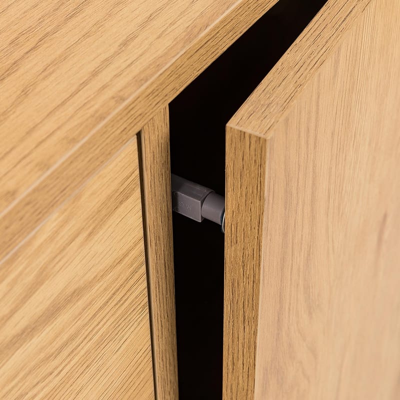 Sideboard Sacha melamin med ekbark 160x40x74 cm - Brun - Förvaring - Förvaringsmöbler - Sideboard & skänk