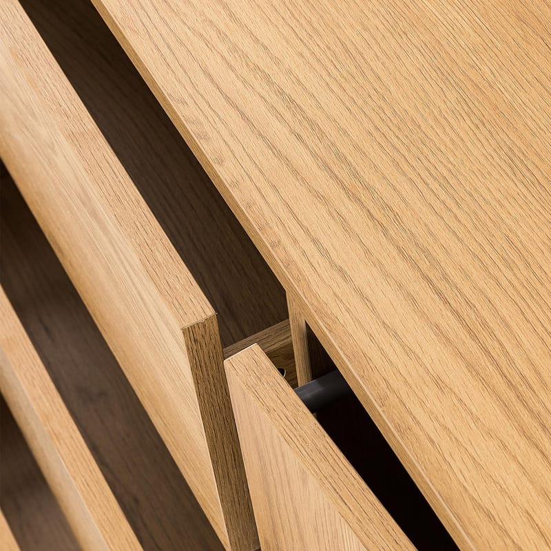 Sideboard Sacha melamin med ekbark 160x40x74 cm - Brun - Förvaring - Förvaringsmöbler - Sideboard & skänk