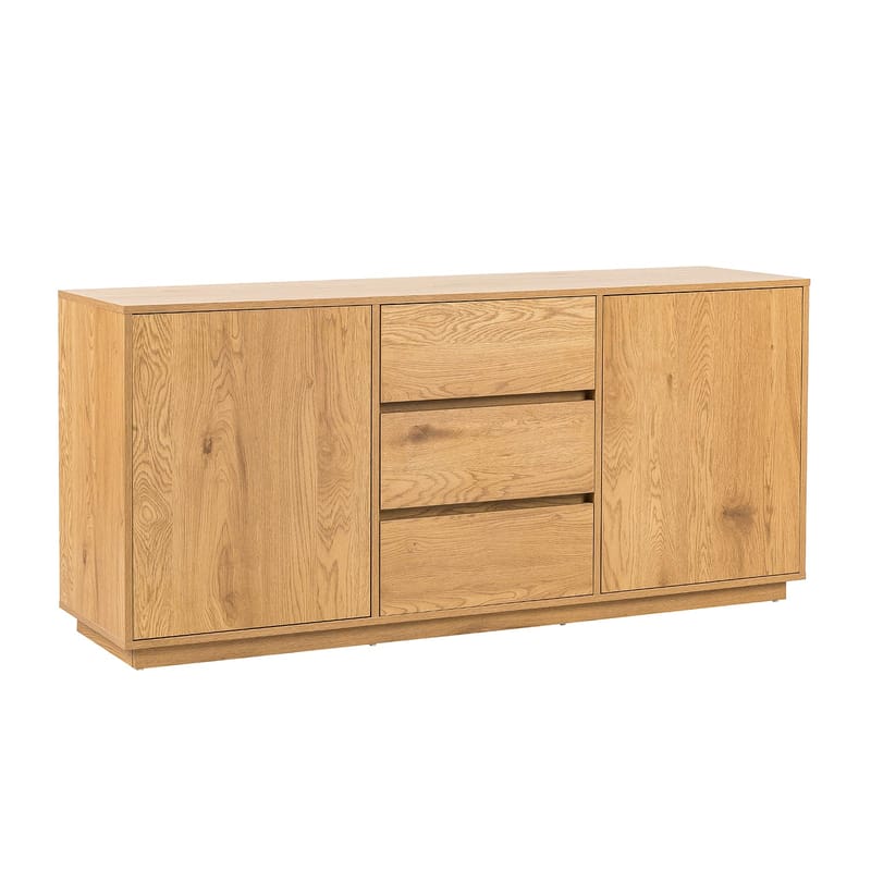 Sideboard Sacha melamin med ekbark 160x40x74 cm, Brun