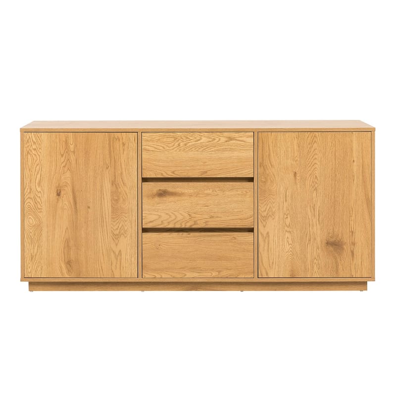 Sideboard Sacha melamin med ekbark 160x40x74 cm - Brun - Förvaring - Förvaringsmöbler - Sideboard & skänk