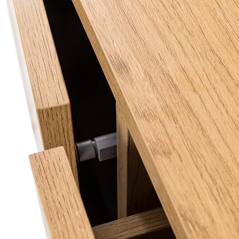 Sideboard Sacha melamin med ekbark 160x40x74 cm - Brun - Förvaring - Förvaringsmöbler - Sideboard & skänk