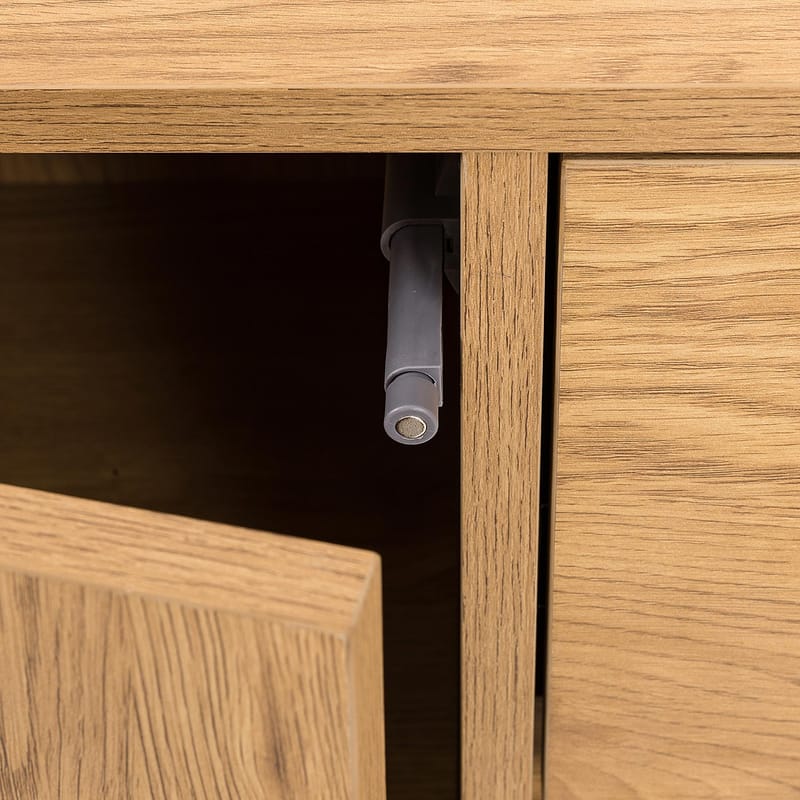 Sideboard Sacha melamin med ekbark 160x40x74 cm - Brun - Förvaring - Förvaringsmöbler - Sideboard & skänk