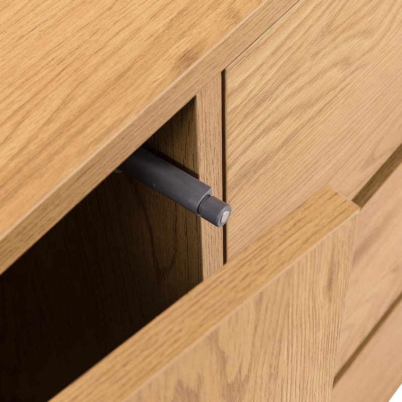 Sideboard Sacha melamin med ekbark 160x40x74 cm - Brun - Förvaring - Förvaringsmöbler - Sideboard & skänk