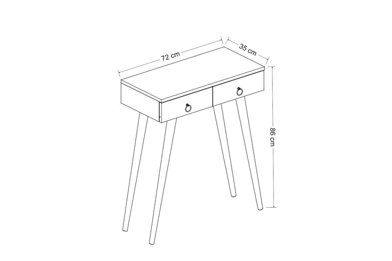 Andifli Sideboard 72x86 cm - Vit - Förvaring - Förvaringsmöbler - Sideboard & skänk