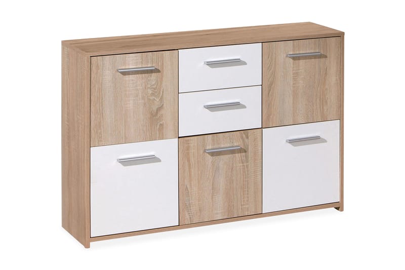 Aragon Skänk 115 cm - Vit/Ljus Ek - Sideboard & skänk