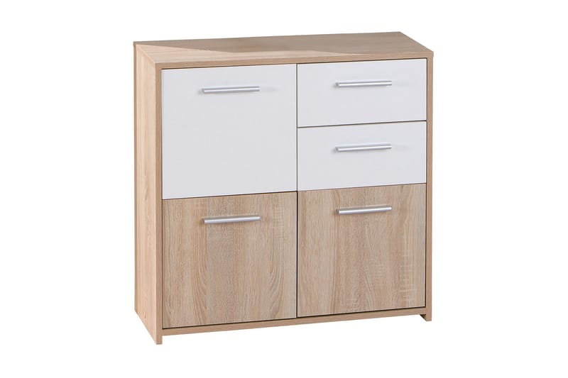 Aragon Skänk 77 cm - Vit/Ljus Ek - Sideboard & skänk