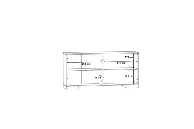Atwoods Sideboard 87x180 cm - Betonggrå/Vit - Sideboard & skänk