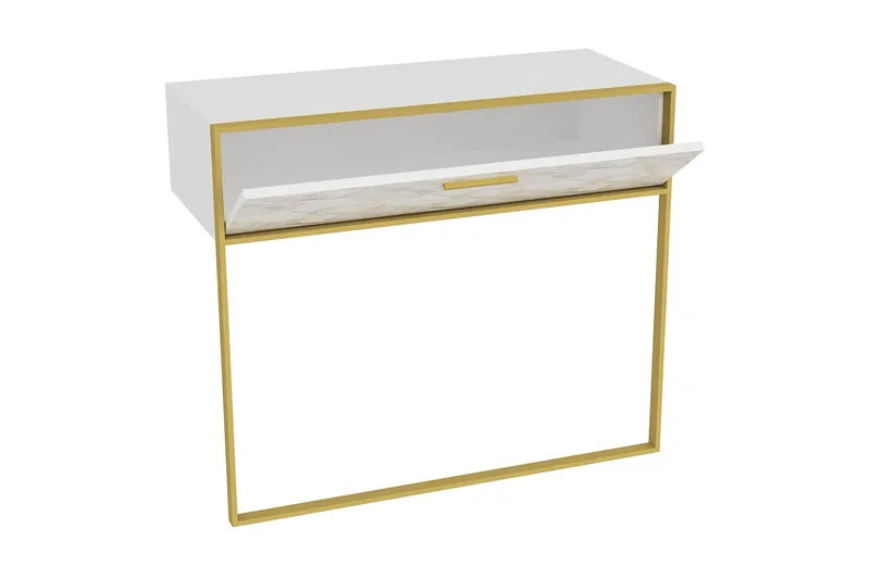 Bascle Sideboard 90 cm - Guld|Vit - Förvaring - Förvaringsmöbler - Sideboard & skänk