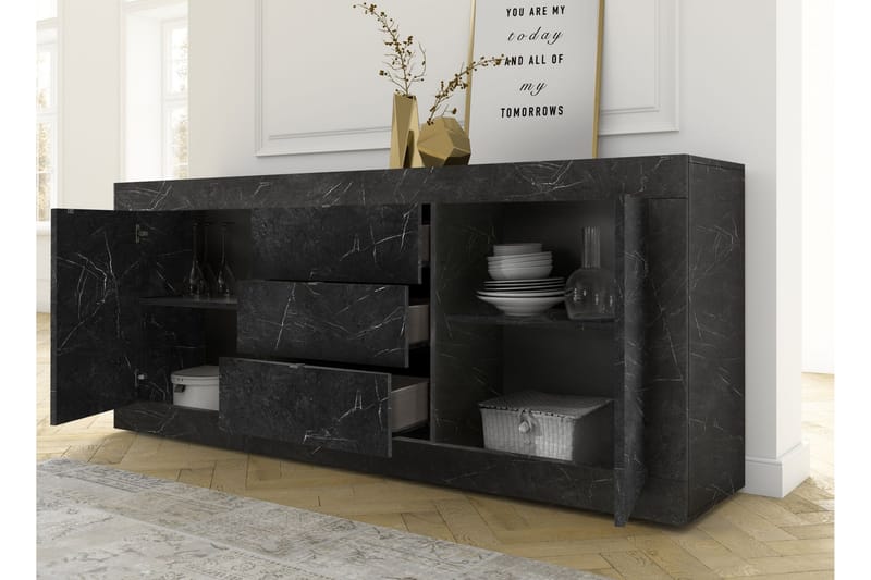 Basic Sideboard 43x210 cm Svart - Lc Spa - Förvaring - Förvaringsmöbler - Sideboard & skänk