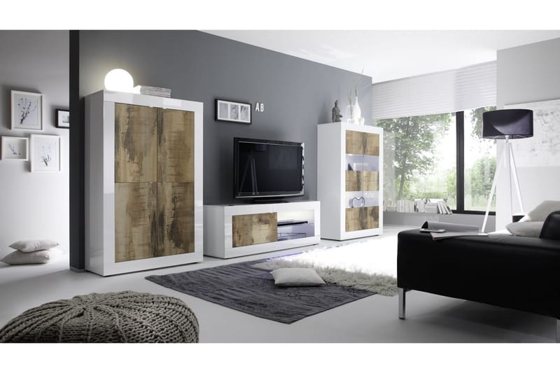 Basic Skänk 102x43 cm - Vit Högglans - Förvaring - Förvaringsmöbler - Sideboard & skänk