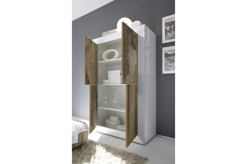 Basic Skänk 102x43 cm - Vit Högglans - Förvaring - Förvaringsmöbler - Sideboard & skänk