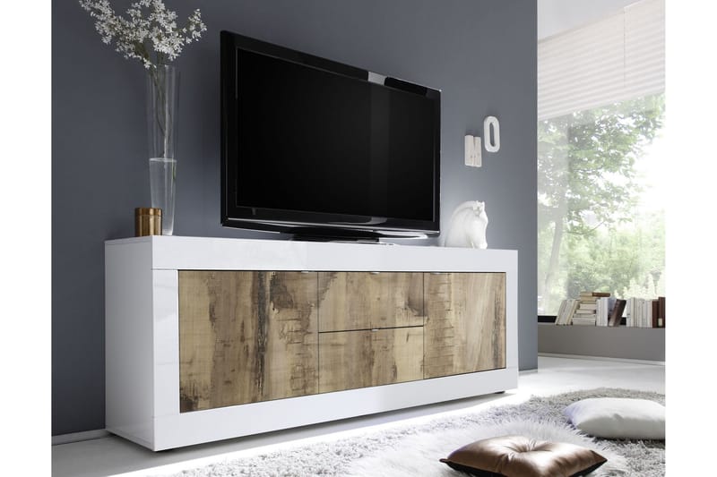 Basic Skänk 210x43 cm - Vit Högglans - Förvaring - Förvaringsmöbler - Sideboard & skänk