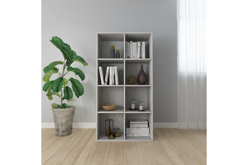 Bokhylla/skänk betonggrå 66x30x130 cm spånskiva - Grå - Förvaring - Förvaringsmöbler - Sideboard & skänk