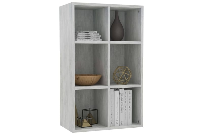 Bokhylla/skänk betonggrå 66x30x97,8 cm spånskiva - Grå - Förvaring - Förvaringsmöbler - Sideboard & skänk