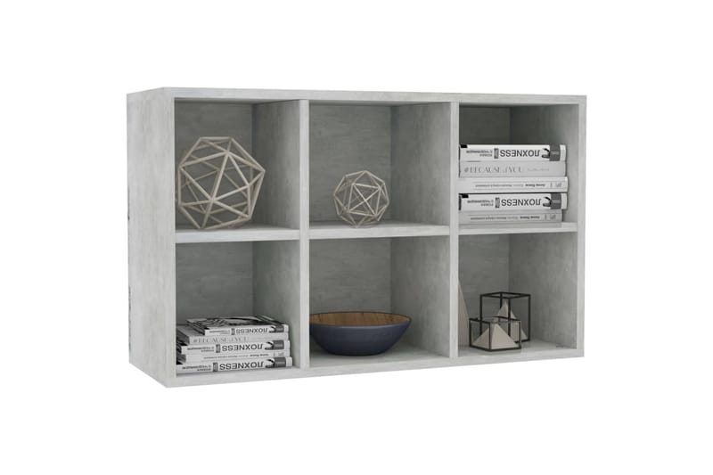 Bokhylla/skänk betonggrå 66x30x97,8 cm spånskiva - Grå - Förvaring - Förvaringsmöbler - Sideboard & skänk
