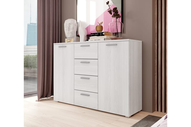 Bovera Sideboard 38x132 cm - Askgrå|Vit - Förvaring - Förvaringsmöbler - Sideboard & skänk