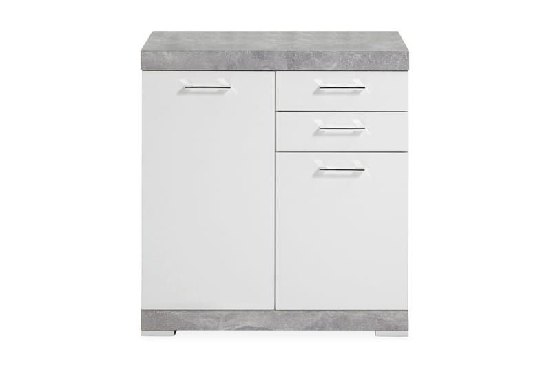 Bristol Skänk 80 cm 2 Luckor 2 Lådor - Vit/Betong - Förvaring - Förvaringsmöbler - Sideboard & skänk