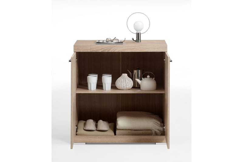 Bristol Skänk 80x90x35 cm 2 Luckor - Ljus Ek - Förvaring - Förvaringsmöbler - Sideboard & skänk