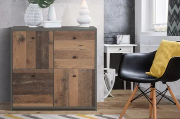 Broxton Sidobord 77 cm - Grå/Brun - Förvaring - Förvaringsmöbler - Sideboard & skänk