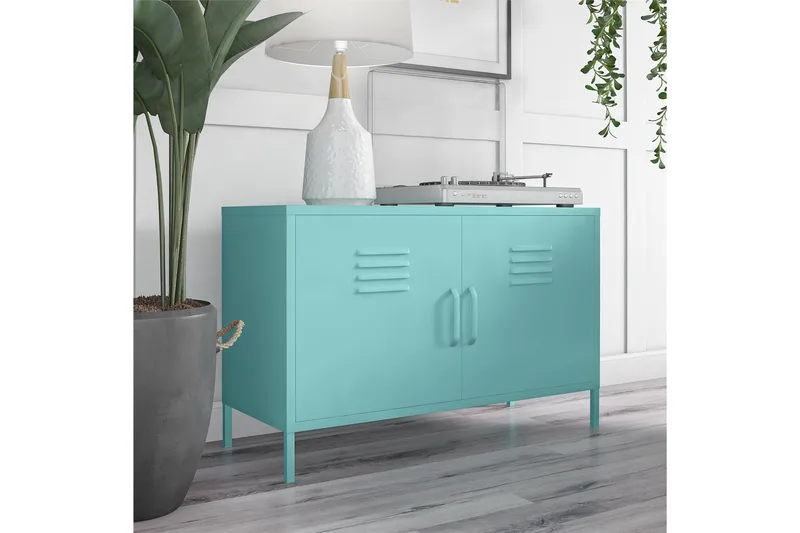 Cache Skänk 100x40 cm 2 Dörrar Mint - Novogratz - Förvaring - Förvaringsmöbler - Sideboard & skänk