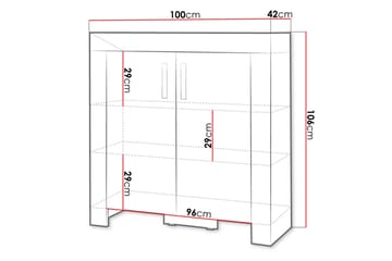 Cezar Skänk 100 cm i Trä - Beige - Förvaring - Förvaringsmöbler - Sideboard & skänk