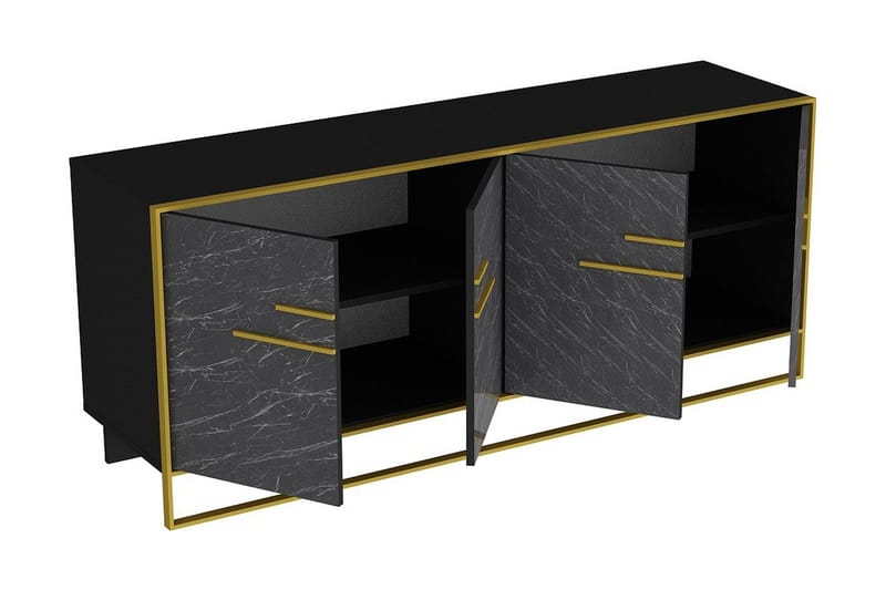 Cofield Sidobord 180 cm - Guld|Svart - Förvaring - Förvaringsmöbler - Sideboard & skänk