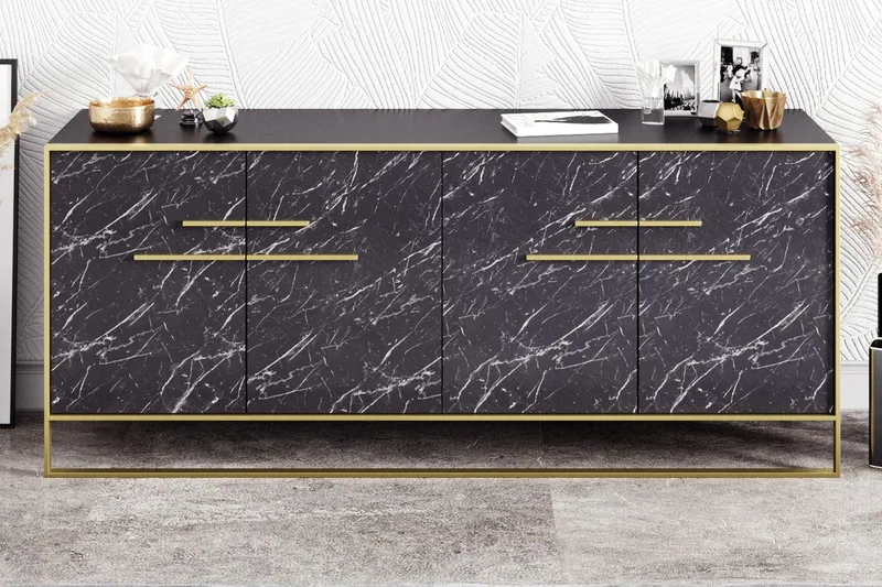 Cofield Sidobord 180 cm - Guld|Svart - Förvaring - Förvaringsmöbler - Sideboard & skänk