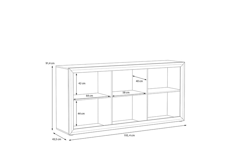 Corlius Sideboard 41x194 cm - Beige/Brun - Förvaring - Förvaringsmöbler - Sideboard & skänk