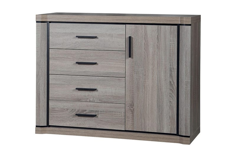 Dallas Skänk 117x43,5x91 cm LED-belysning - Beige/Grå - Sideboard & skänk