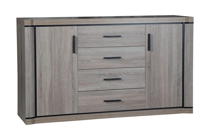 Dallas Skänk 157x43,5x91 cm LED-belysning - Beige/Grå - Sideboard & skänk