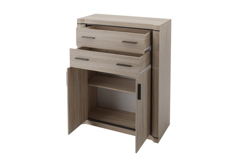 Dallas Skänk 97x43,5x123 cm LED-belysning - Beige/Grå - Förvaring - Förvaringsmöbler - Sideboard & skänk