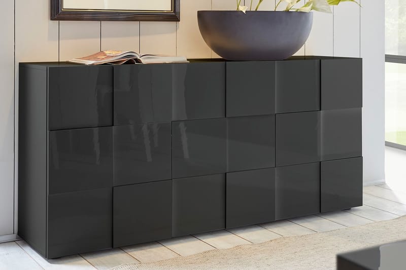 Dama Sideboard 181 cm - Mörkgrå Högglanslack - Förvaring - Förvaringsmöbler - Sideboard & skänk