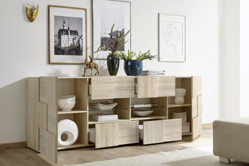 Dama Sideboard 241 cm Stor - Samoa Ek - Förvaring - Förvaringsmöbler - Sideboard & skänk