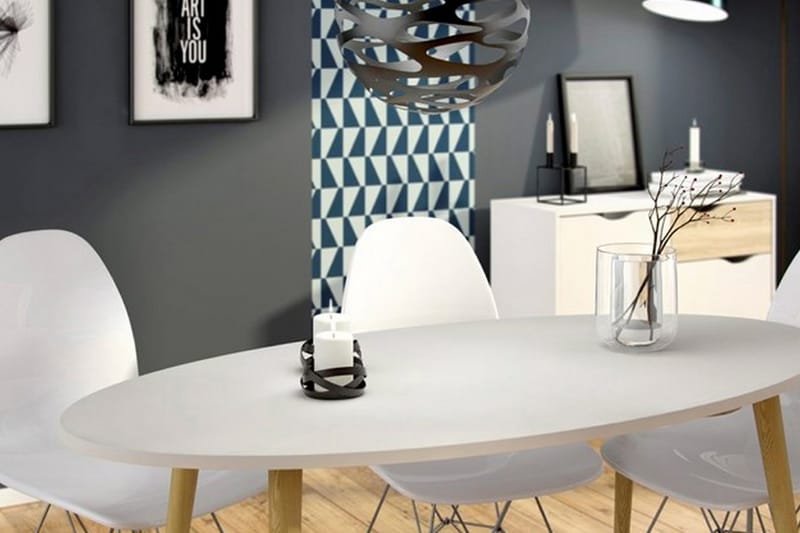 Delta Skänk 99 cm - Vit/Ek - Förvaring - Förvaringsmöbler - Sideboard & skänk