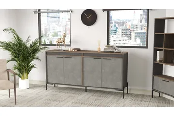 Desgrar Sideboard 46x184 cm - Brun/Betonggrå/Antracit - Förvaring - Förvaringsmöbler - Sideboard & skänk