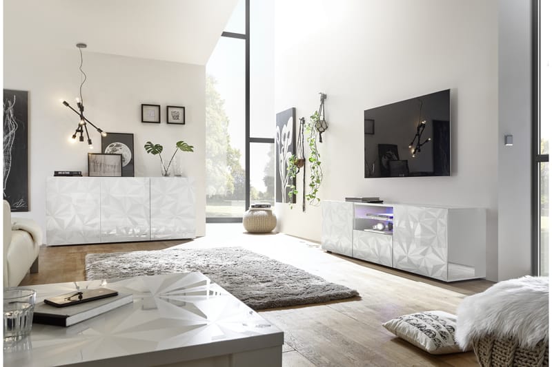 Fasett Basic Skänk 181 cm - Vit - Förvaring - Förvaringsmöbler - Sideboard & skänk