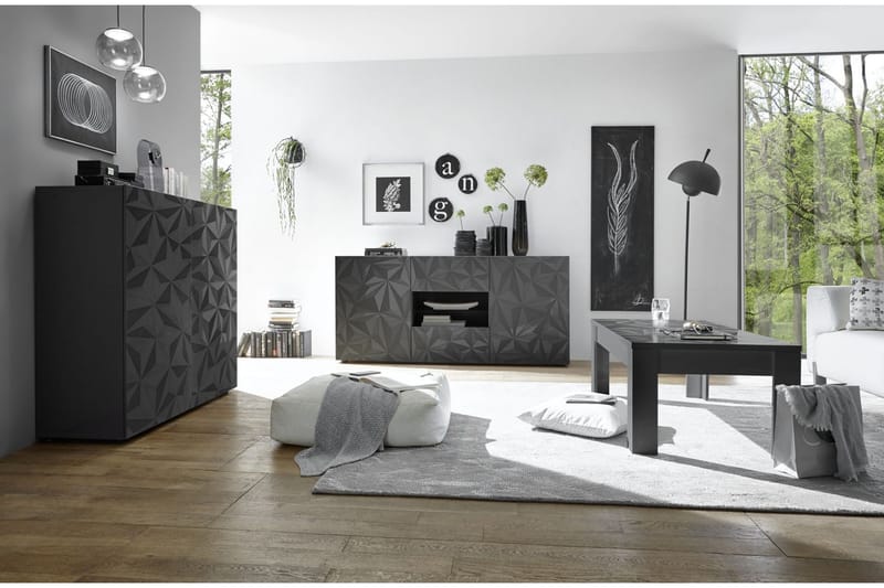 Fasett Skänk 181 cm - Grå - Förvaring - Förvaringsmöbler - Sideboard & skänk