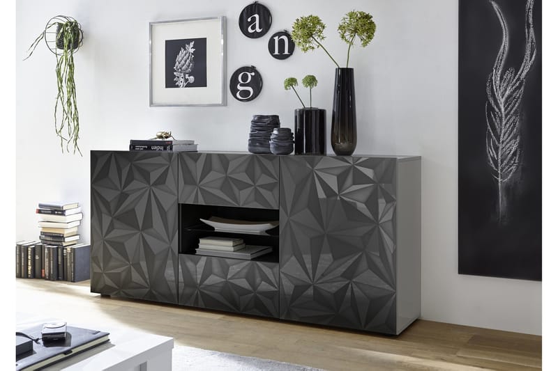 Fasett Skänk 181 cm - Grå - Förvaring - Förvaringsmöbler - Sideboard & skänk